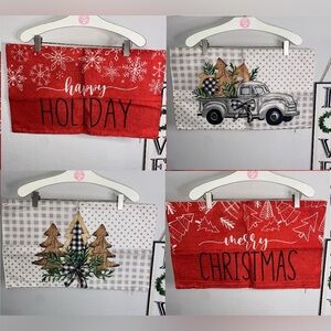 BUNDLE OF 4 CHRISTMAS DECORATIVE PILLOWCASES WITH ZIPPER